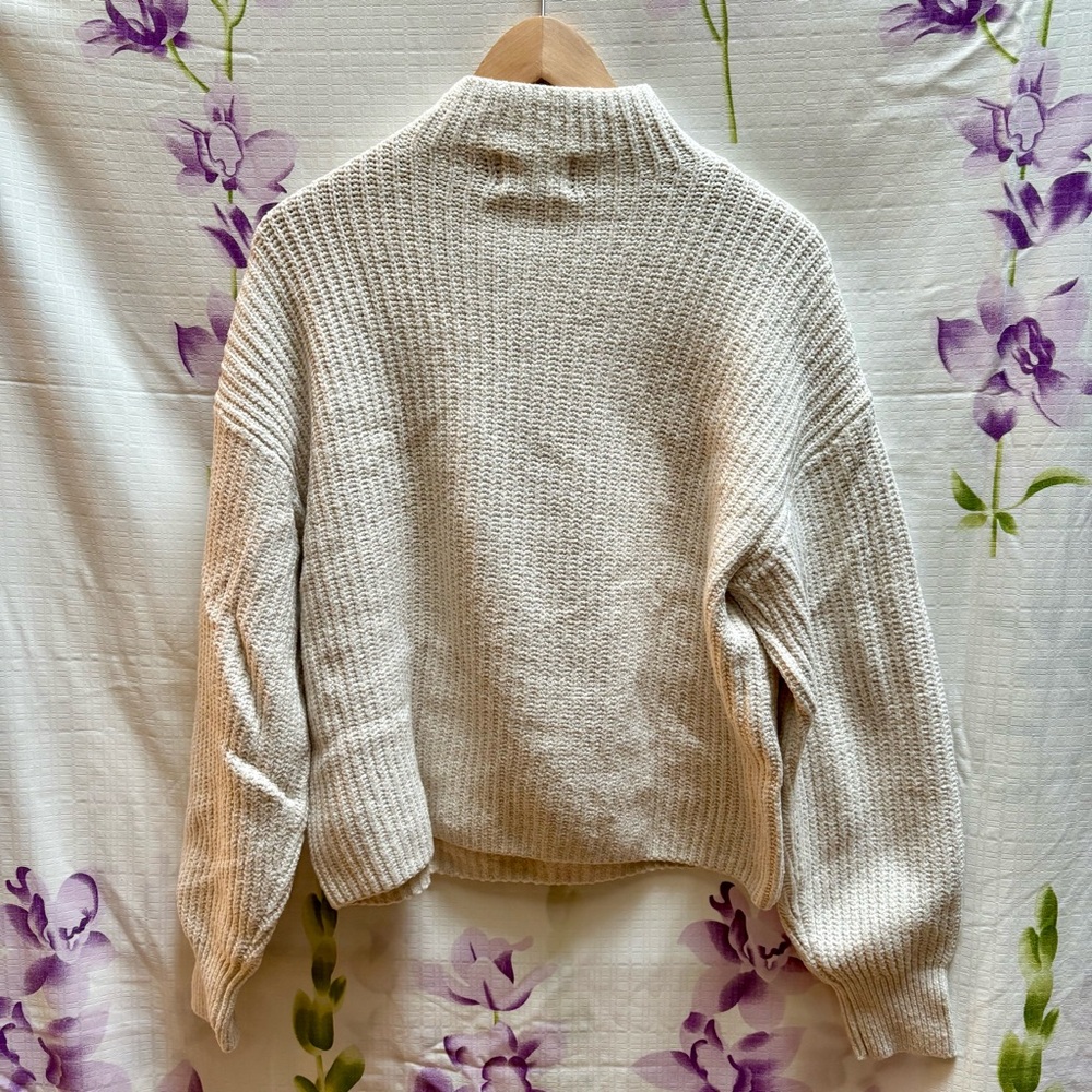 Old Navy Cream Mock Neck Long Sleeve Sweater - Picture 2 of 3